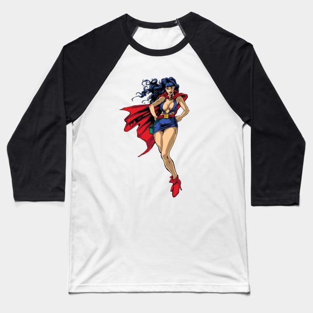 Phantom Lady Baseball T-Shirt by Brad Hudson Coldstream Studios